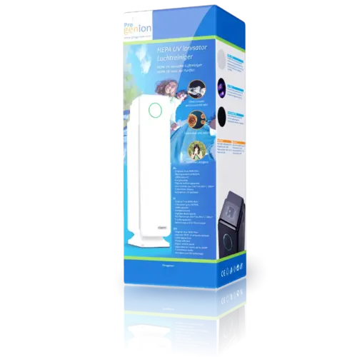 Verpakking van HEPA LUCHTREINIGER PR-955S-UV WIT