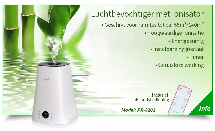Luchtbevochtiger met Hygrostaat