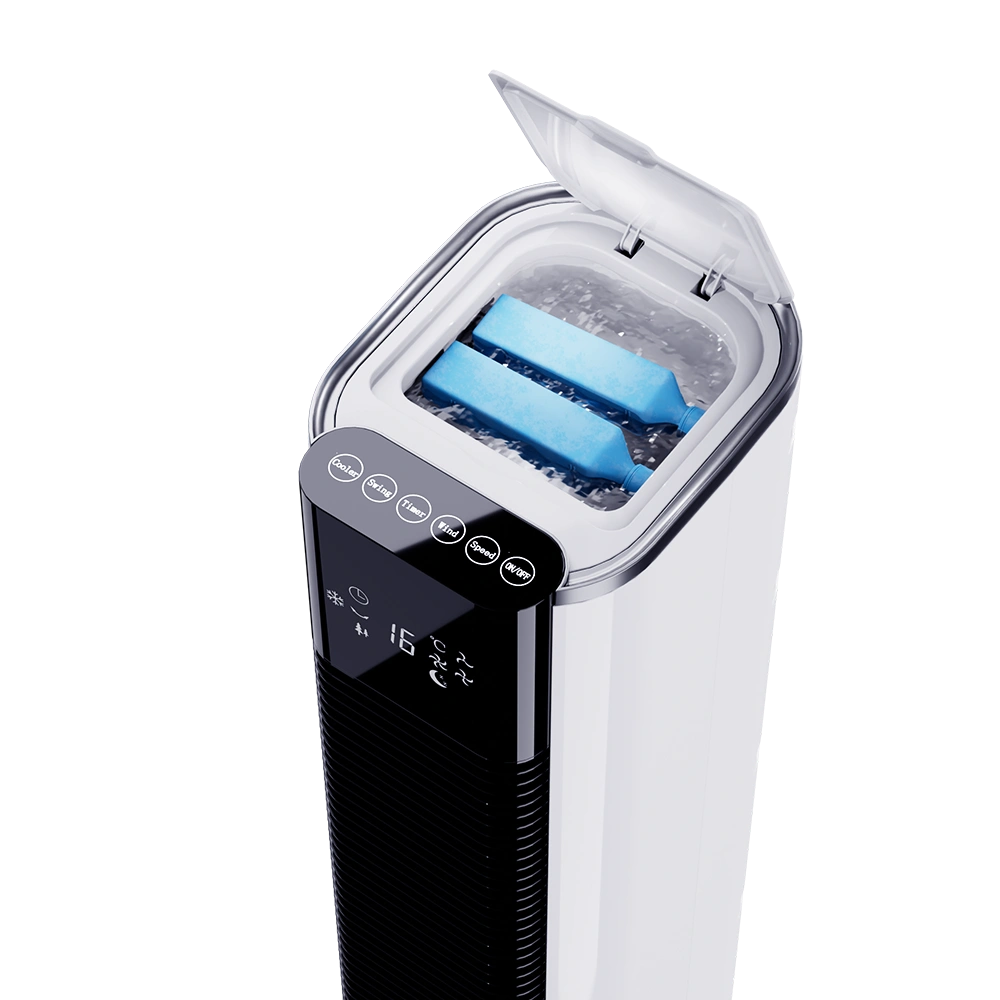 ventilator met ijs vullen